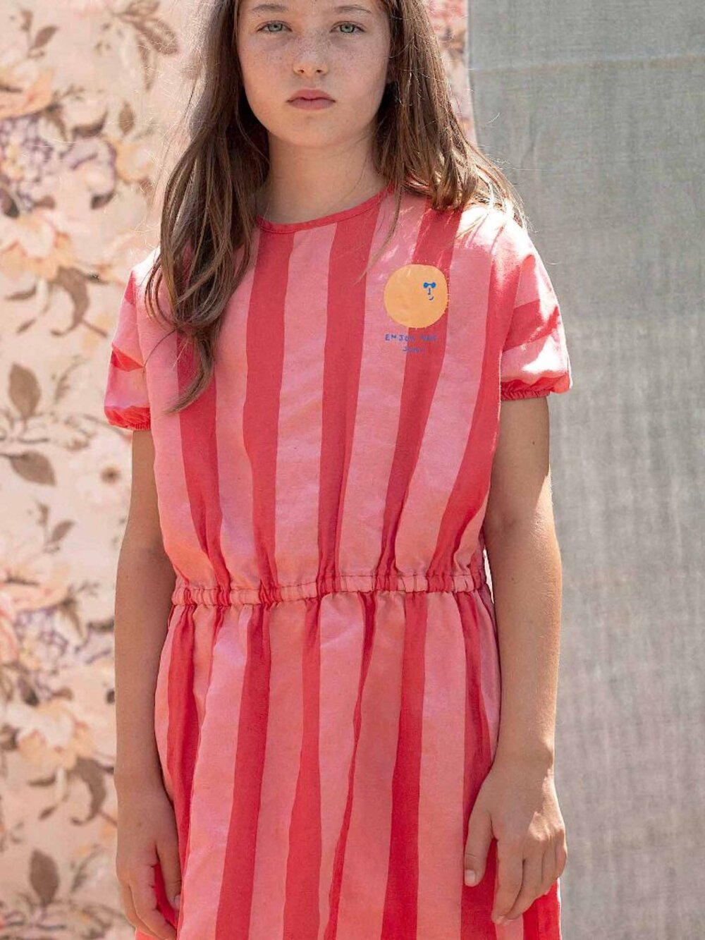 NWT Bonmot Striped Midi Dress with Sun Graphic, Girls Size 2/3